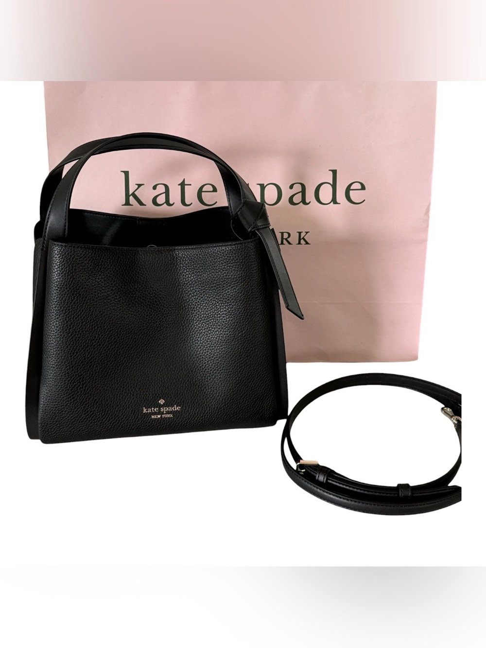 Kate Spade Knott Convertible Carryall Medium Crossbody Tote Leather Purse NEW